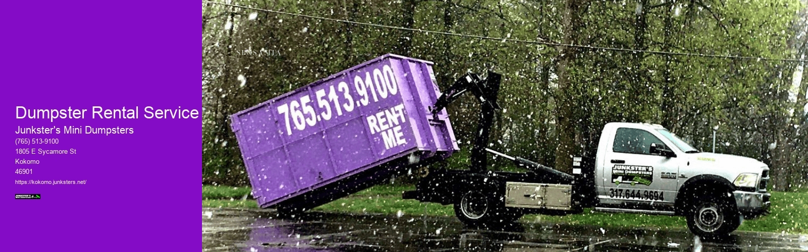 Dumpster Rental Service in Indiana by Junkster's Mini Dumpsters